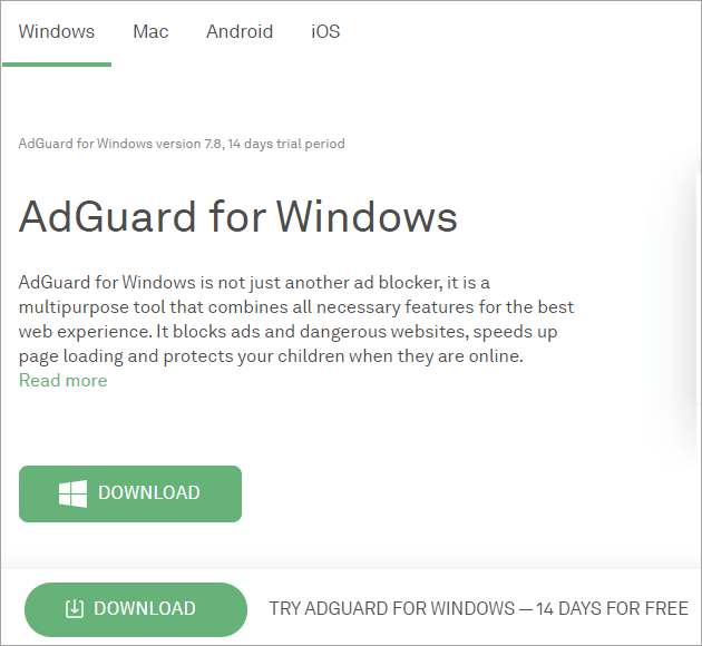 Download the ad blocker