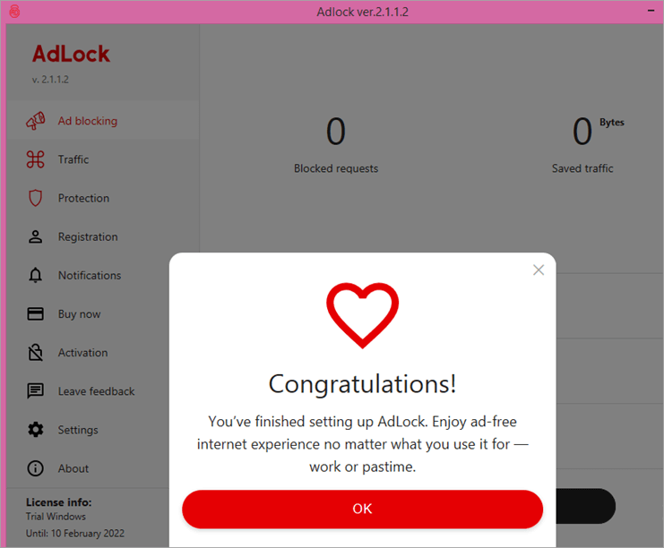 Launch AdLock