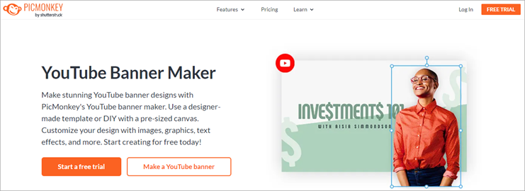 PicMonkey youtube banner maker free