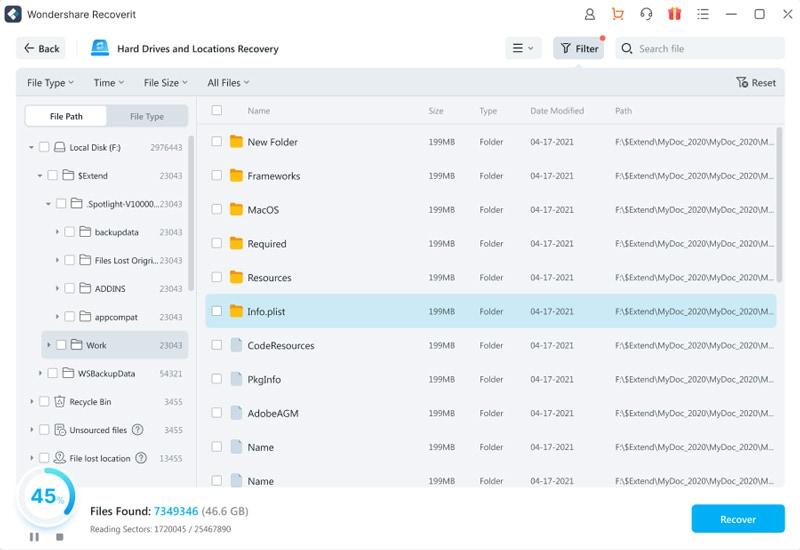 start scanning the location in the fonepaw data recovery alternative