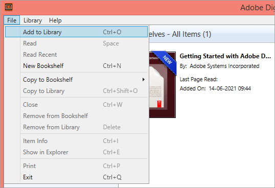 Select Add to Library