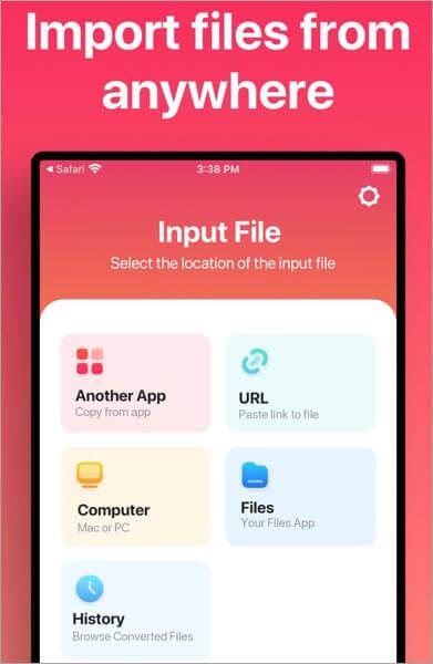 Drag and drop your file