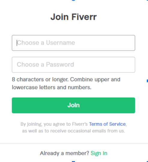 Fiverr Signup