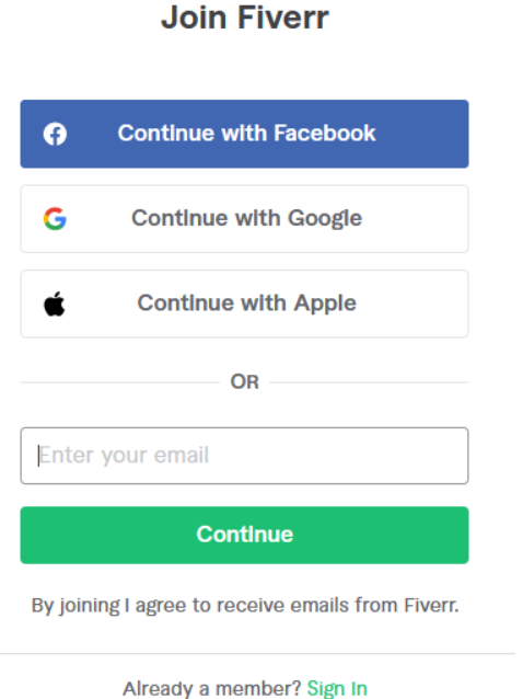 Join Fiverr