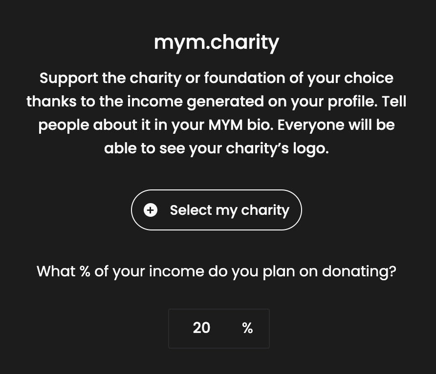 mym charity, lire pour les commentaires
