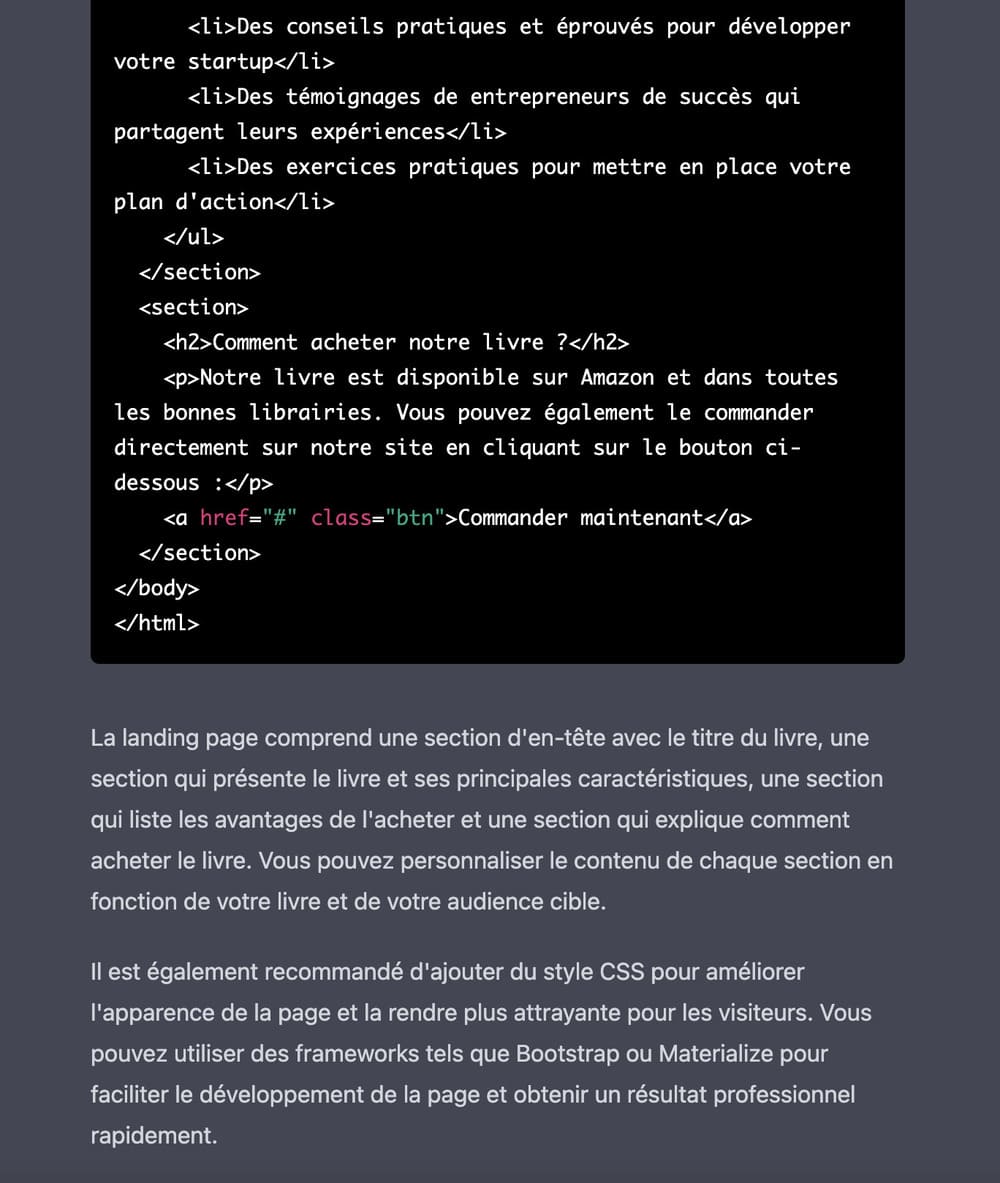 code informatique 2 généré par ChatGPT