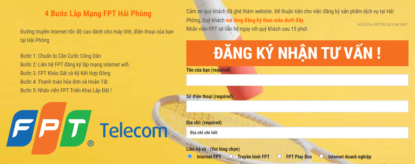 Lắp mạng FPT Hải Phòng