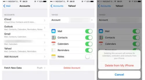 Cara Menghapus Akun Email di iPhone