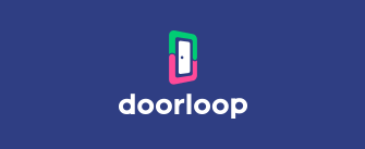 DoorLoop logo with blue background