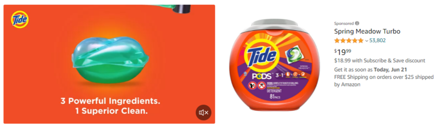 Tide Sponsored Brand Video ad