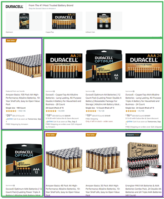 Duracell Amazon Advertising Ad Placements