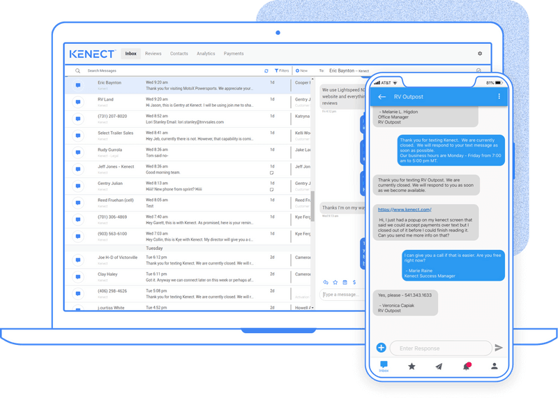 Reputation Management & Business Texting for the Modern Business | Kenect