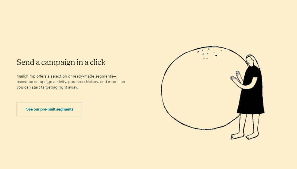 SaaS click-through landing page example