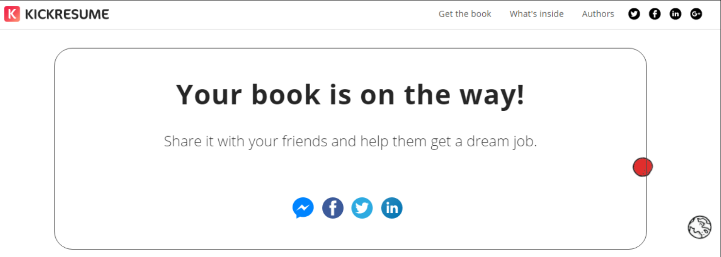 SaaS thank you landing page example