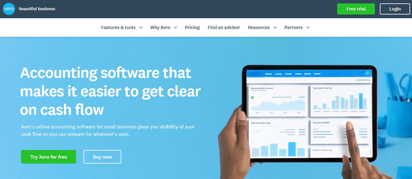 Types of SaaS Software: Accounting software, Xero