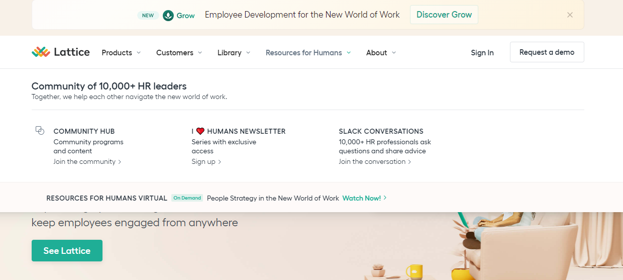 Types of SaaS software: HR/HRM, Lattice