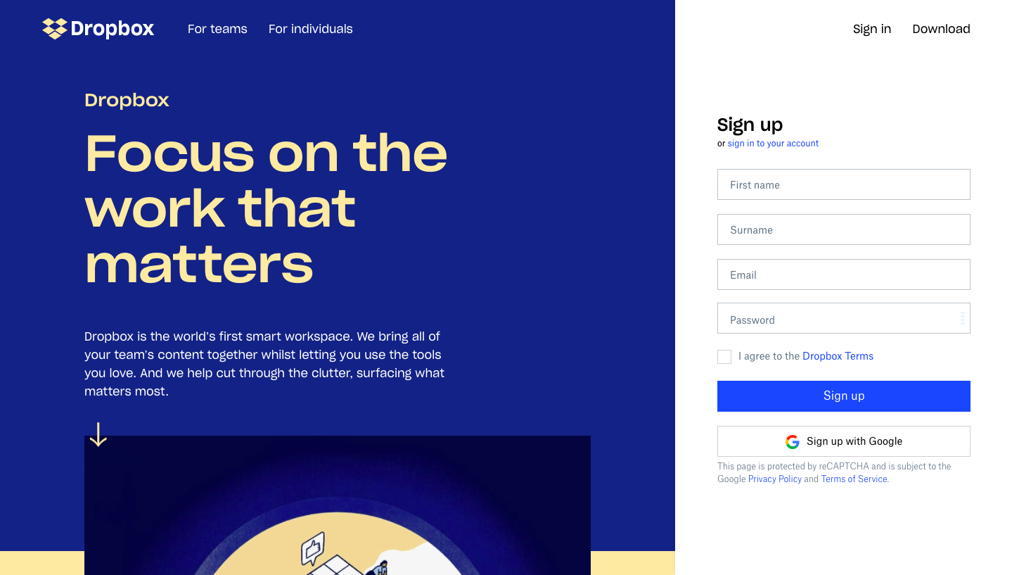 Dropbox is the most popular SaaS with intuitive UX
