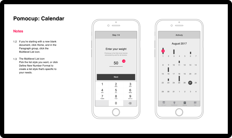 examples of mobile wireframes design example