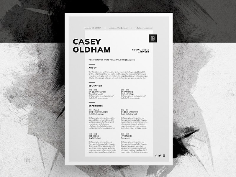 cool example of design resume