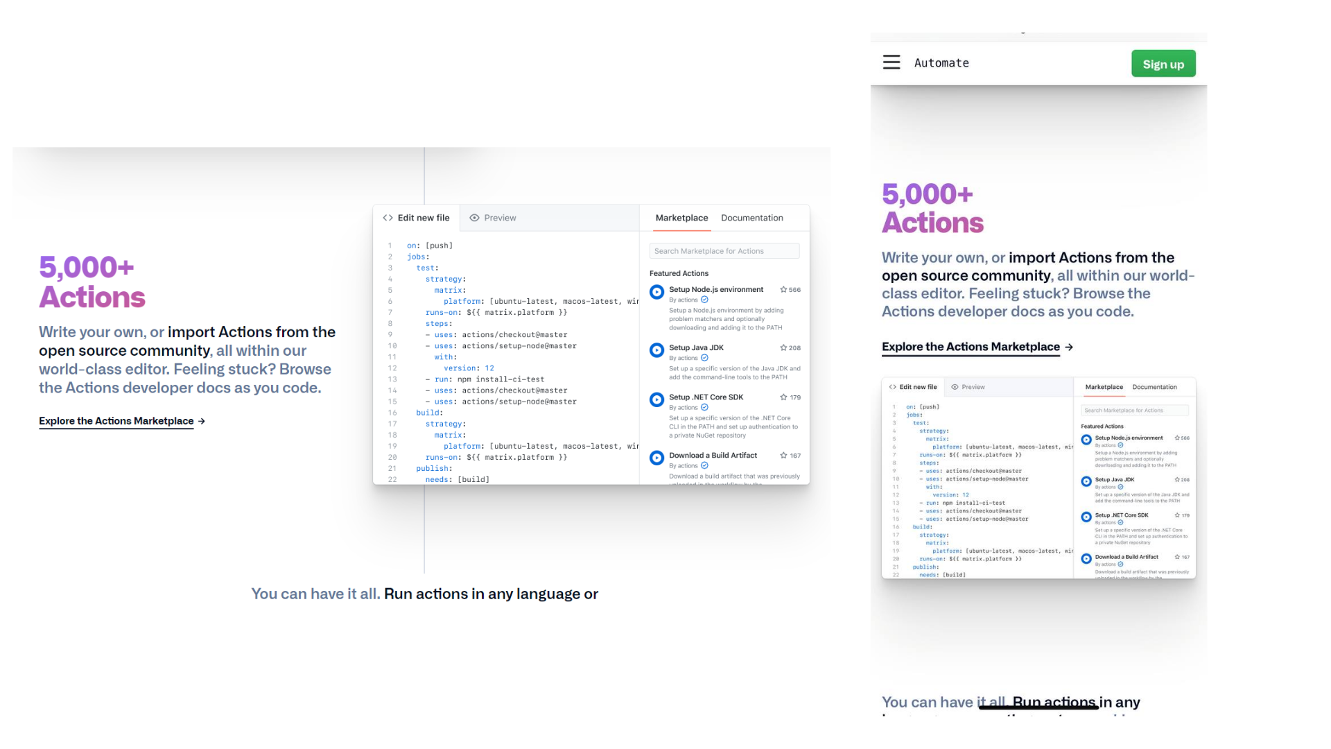 GitHub: responsive web design example
