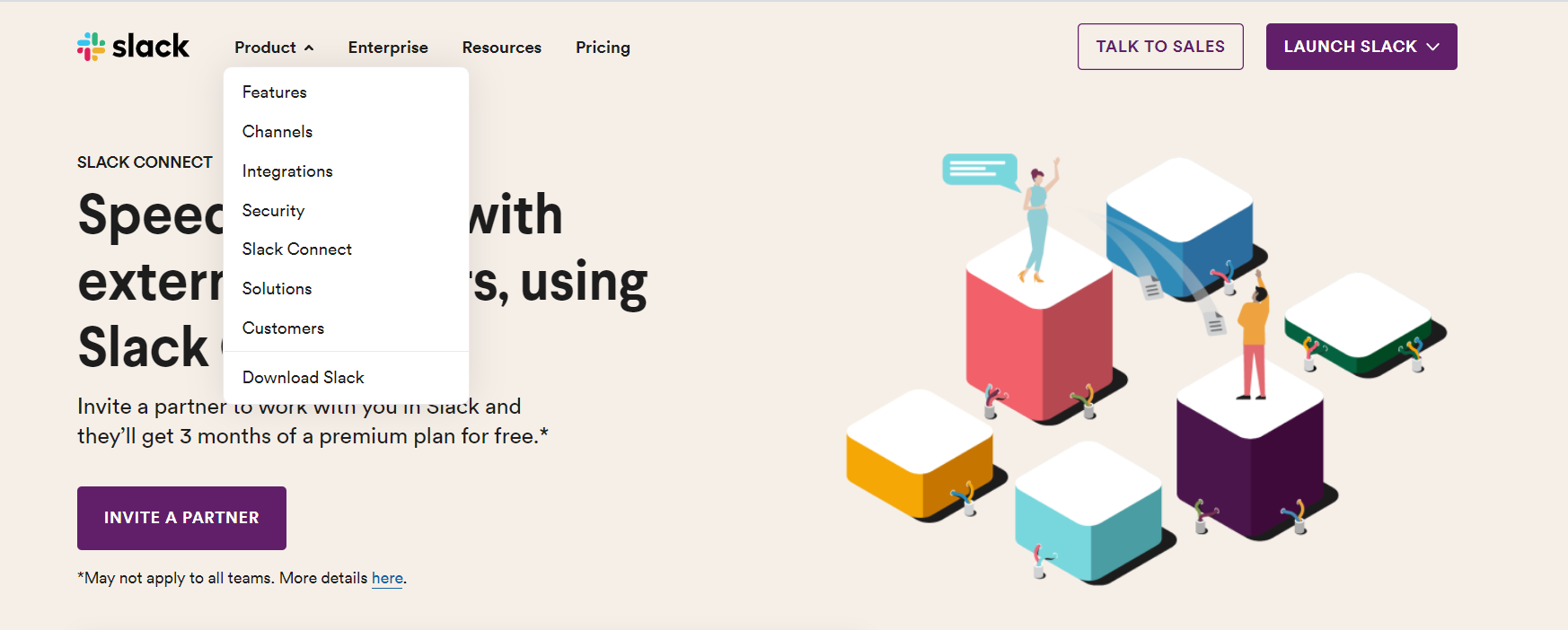 usability of Slack's website design