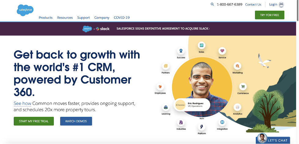 salesforce main page design