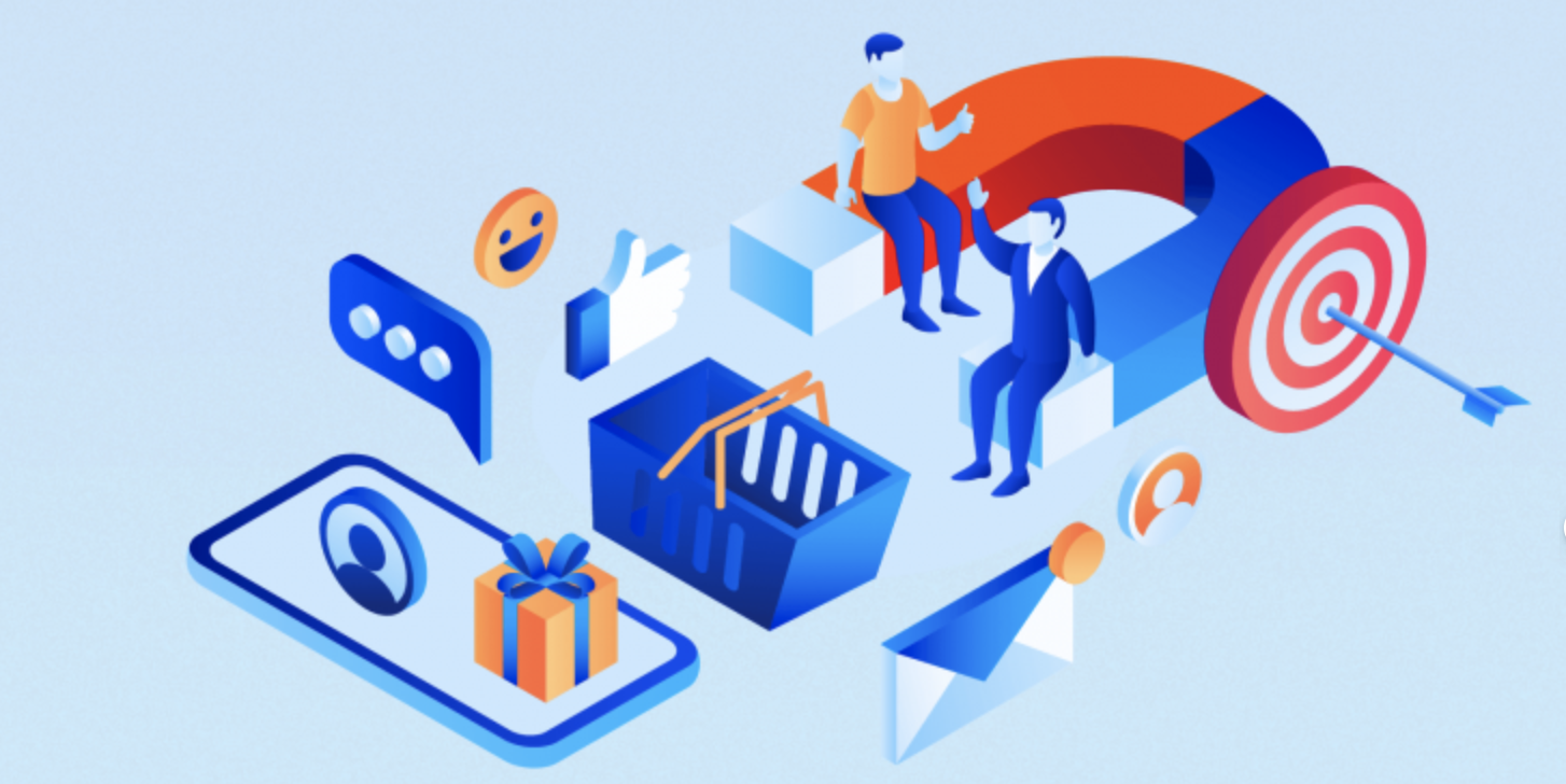 an image illustrates a customer acquisition process