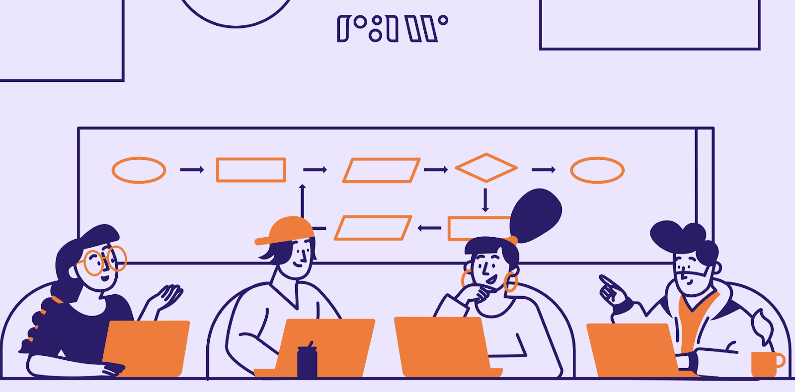 a design team brainstorming on a UX audit concept