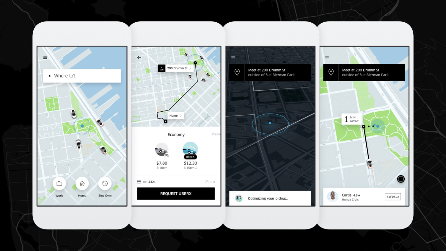 Uber "where to?" button redesign