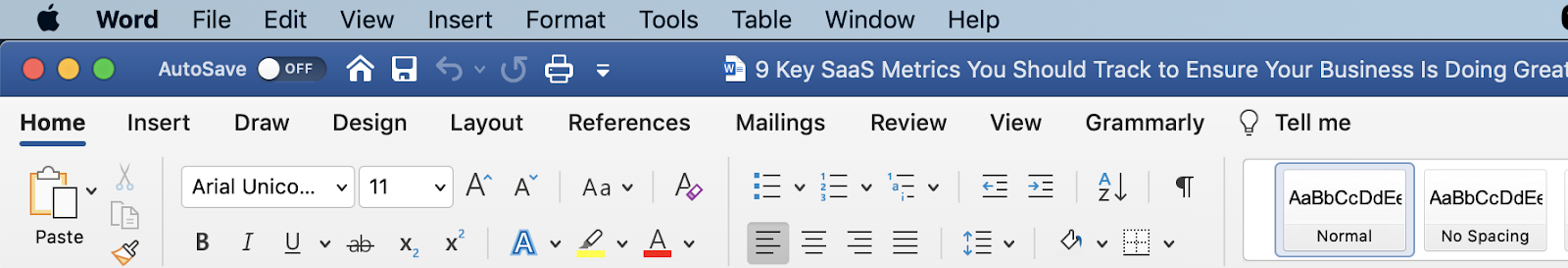 The Microsoft Word navigation panel