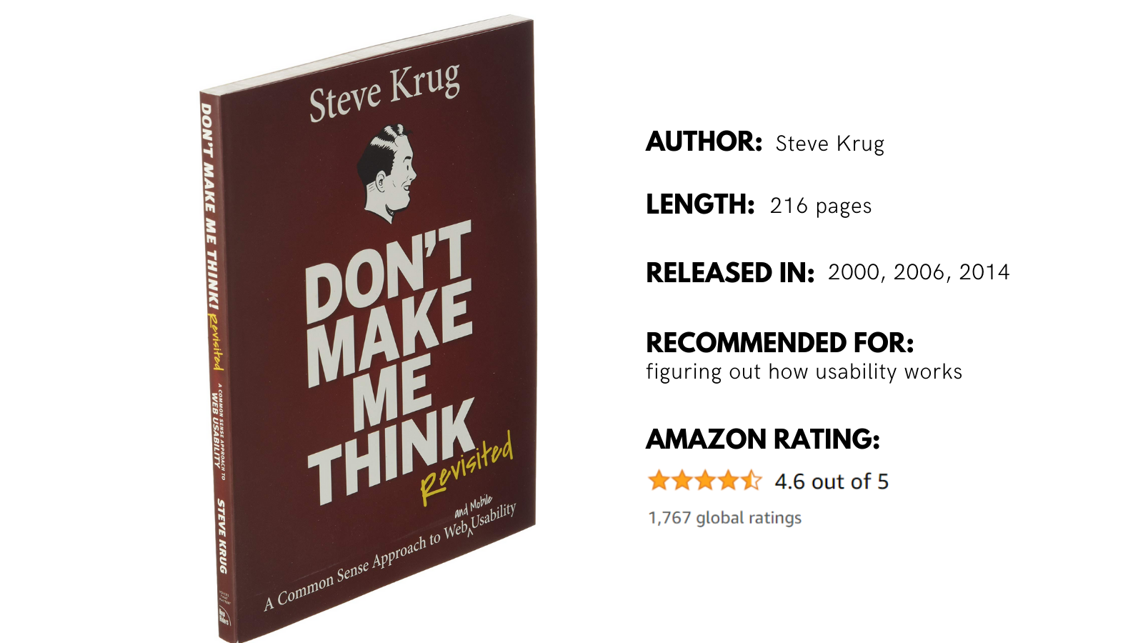 Don't Make Me Think: a common sense approach to web usability