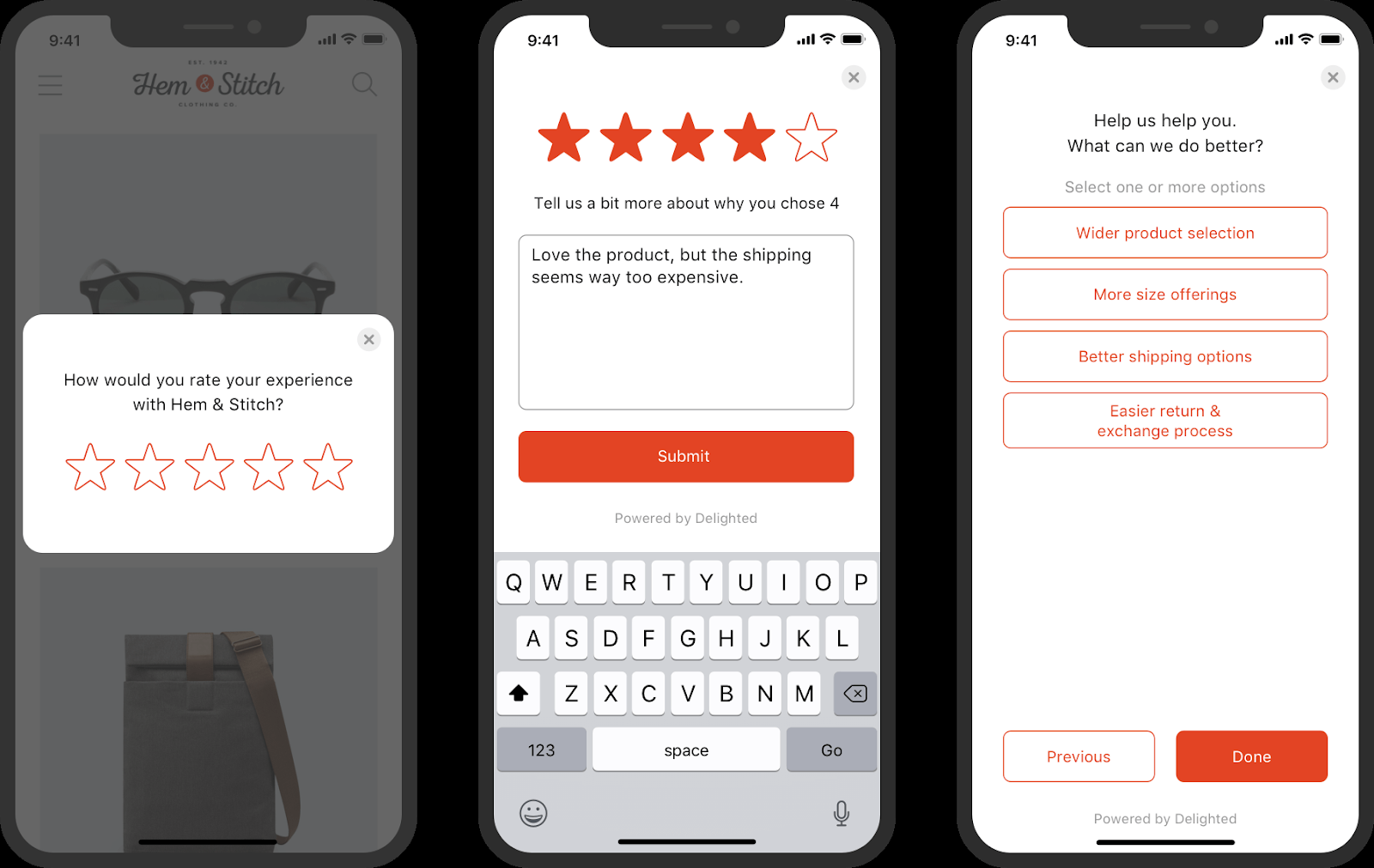 Targeted polls examples in mobile appications