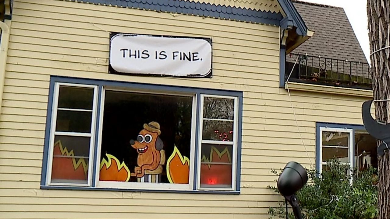 home office this is fine meme