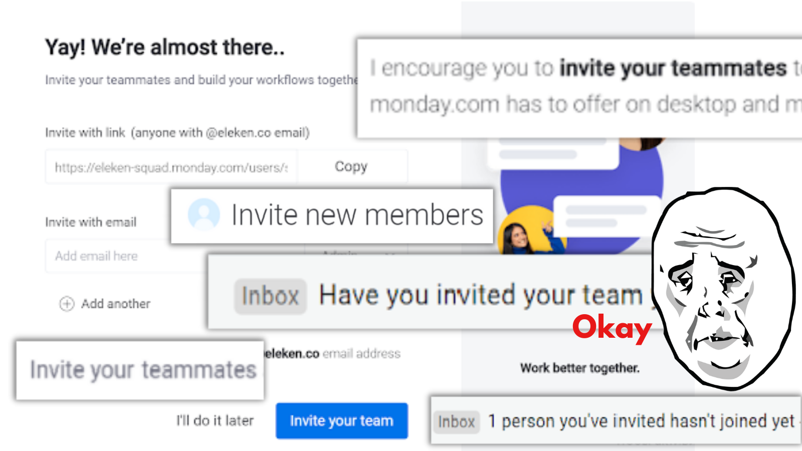 Monday onboarding is pushing you hard meme