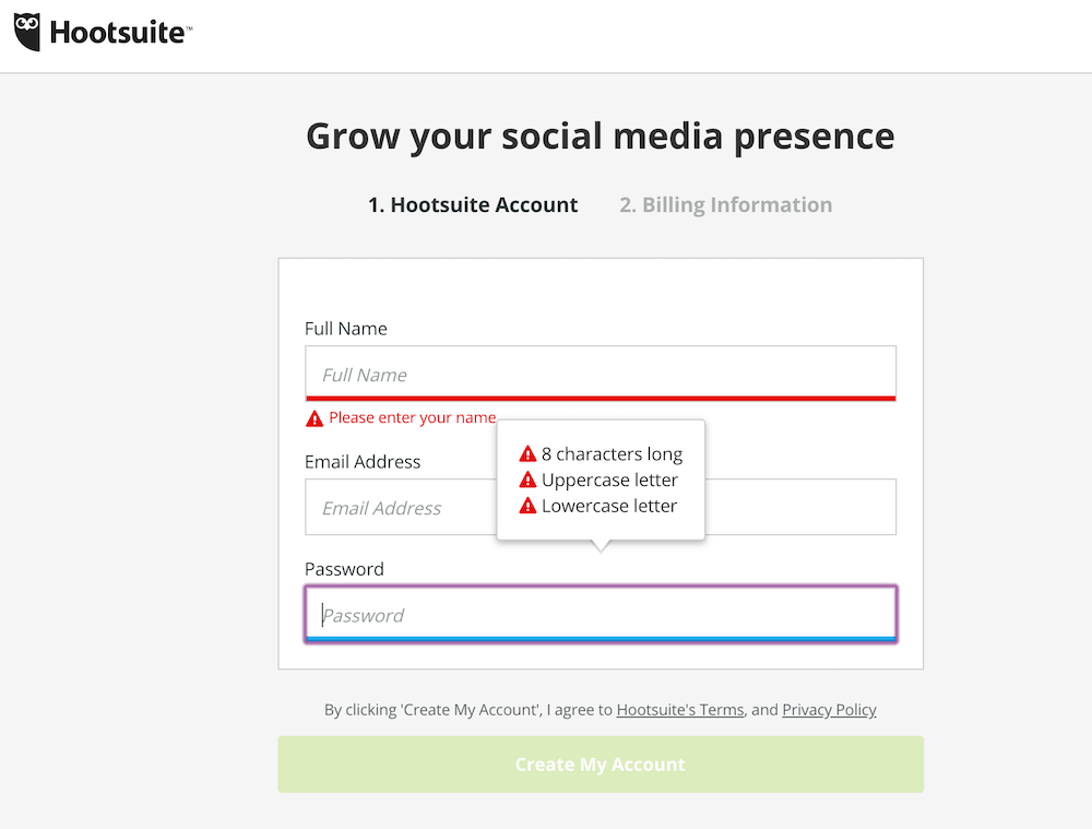 data input design pattern example
