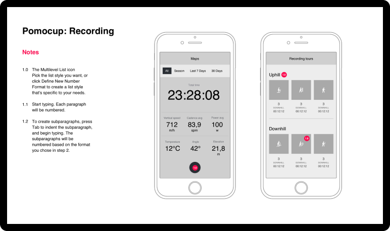 a high-fidelity wireframe example