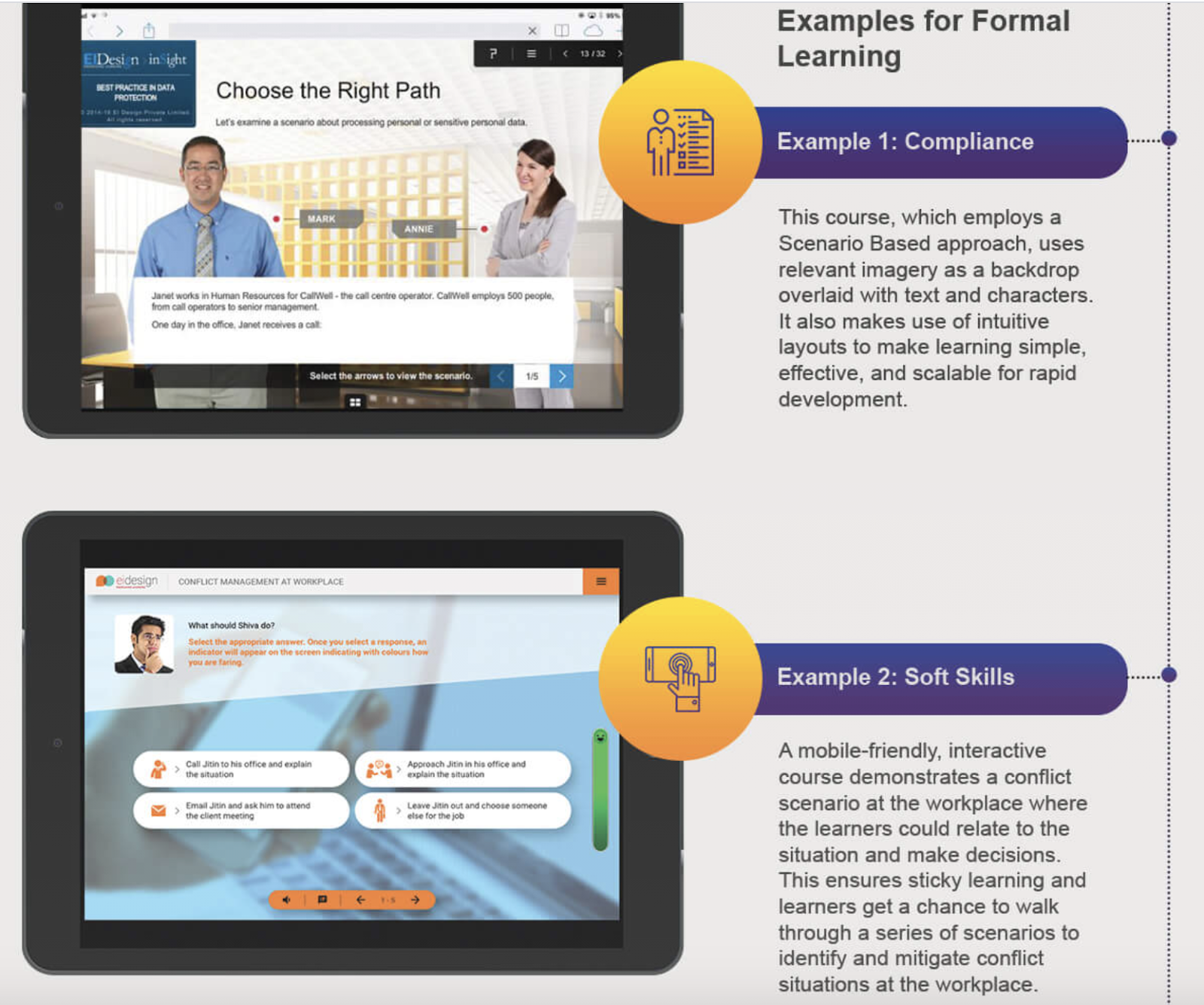 example of the app that uses scenario-based learning