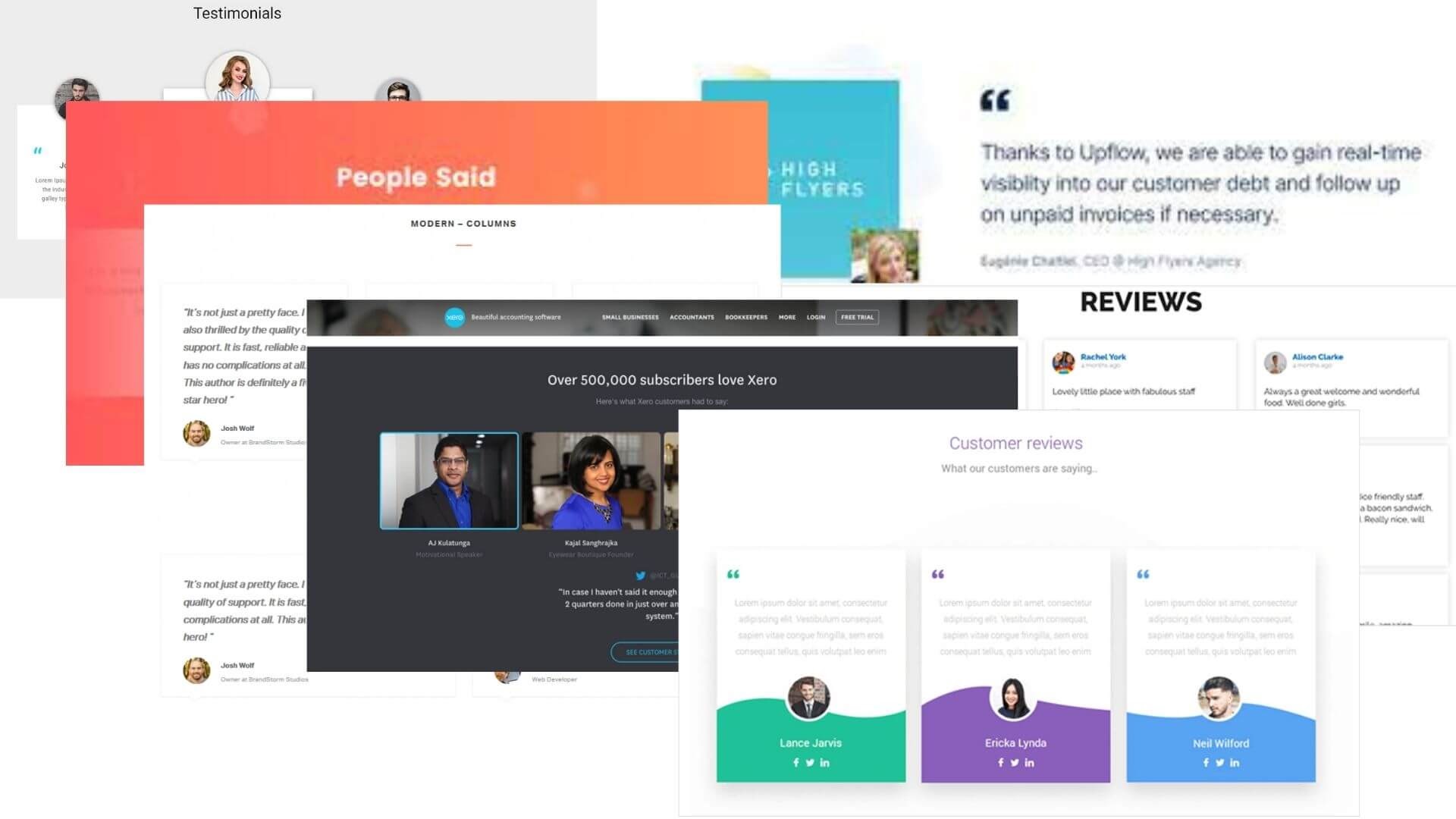 the use of testimonials on companies' websites
