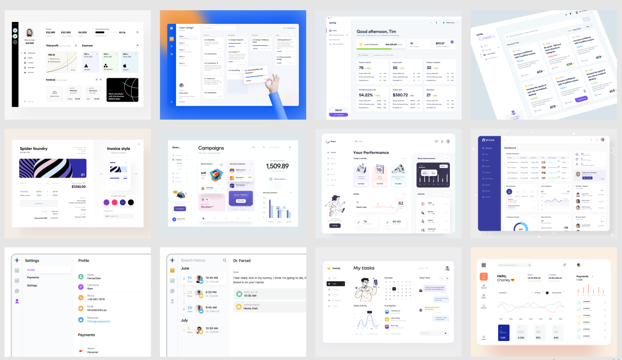 moodboard example for an applicant tracking software