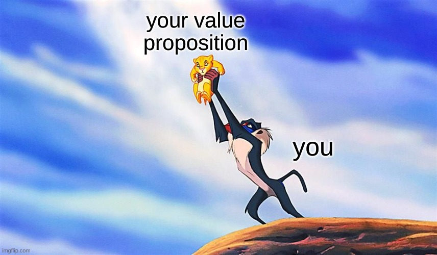 saas value poposition meme