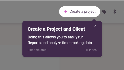 SaaS onboading design example