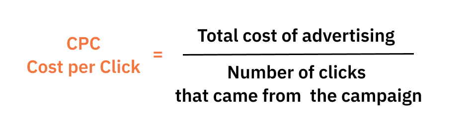 product managements kpis. CPC Cost per click = Total cost of advertising / No of clicks that came from the campaign