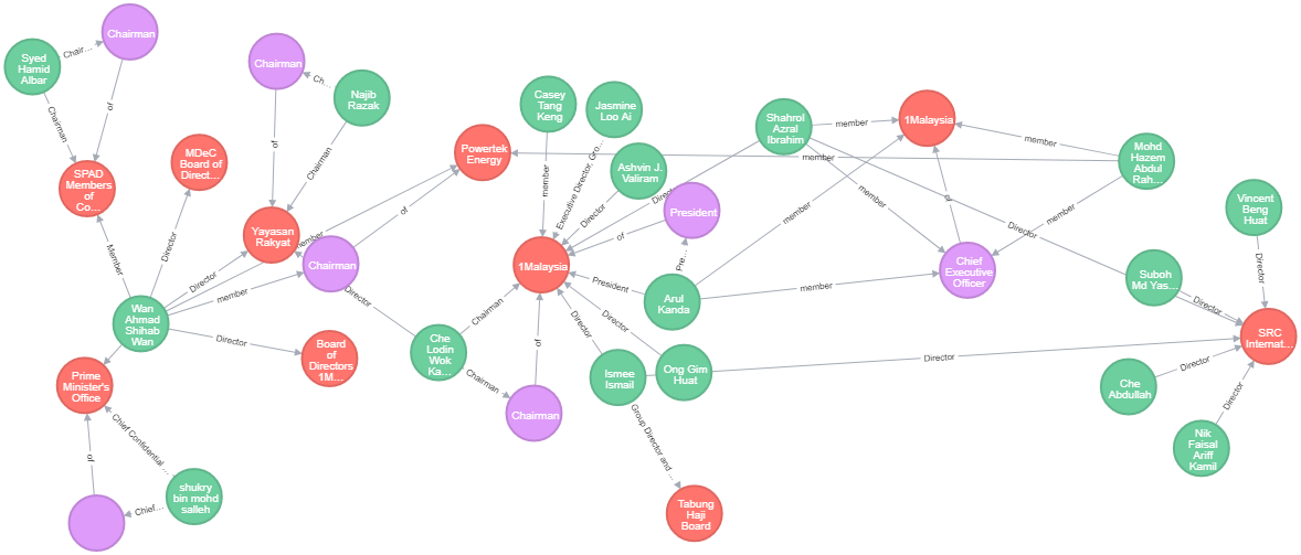 network chart example that show data relationship