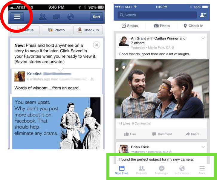 the use of hamburger menu in design