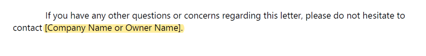DoorLoop Rental Application Denial Letter Ending Statement