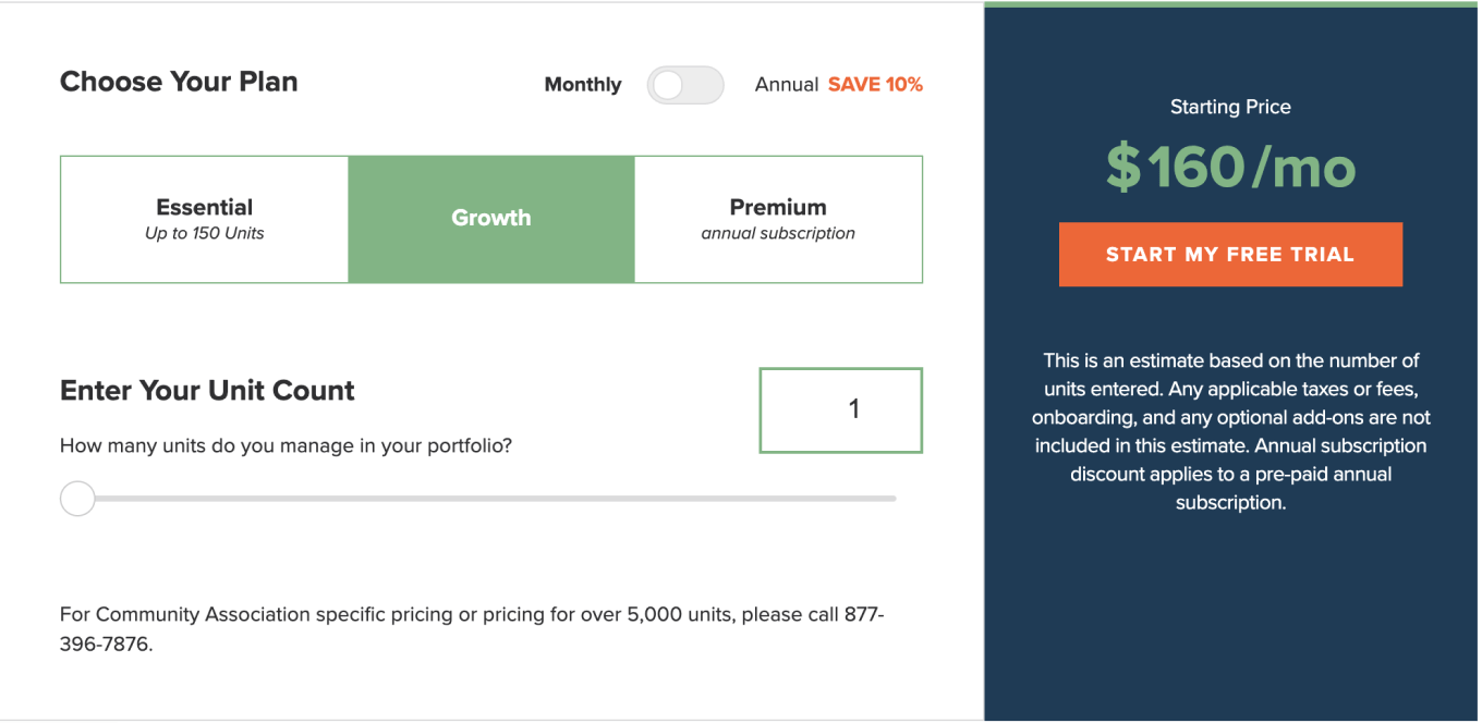 Buildium Pricing Plan