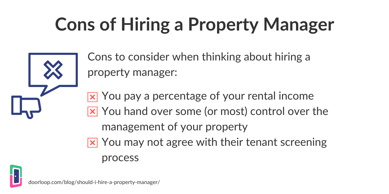 Cons of Hiring Property Manager