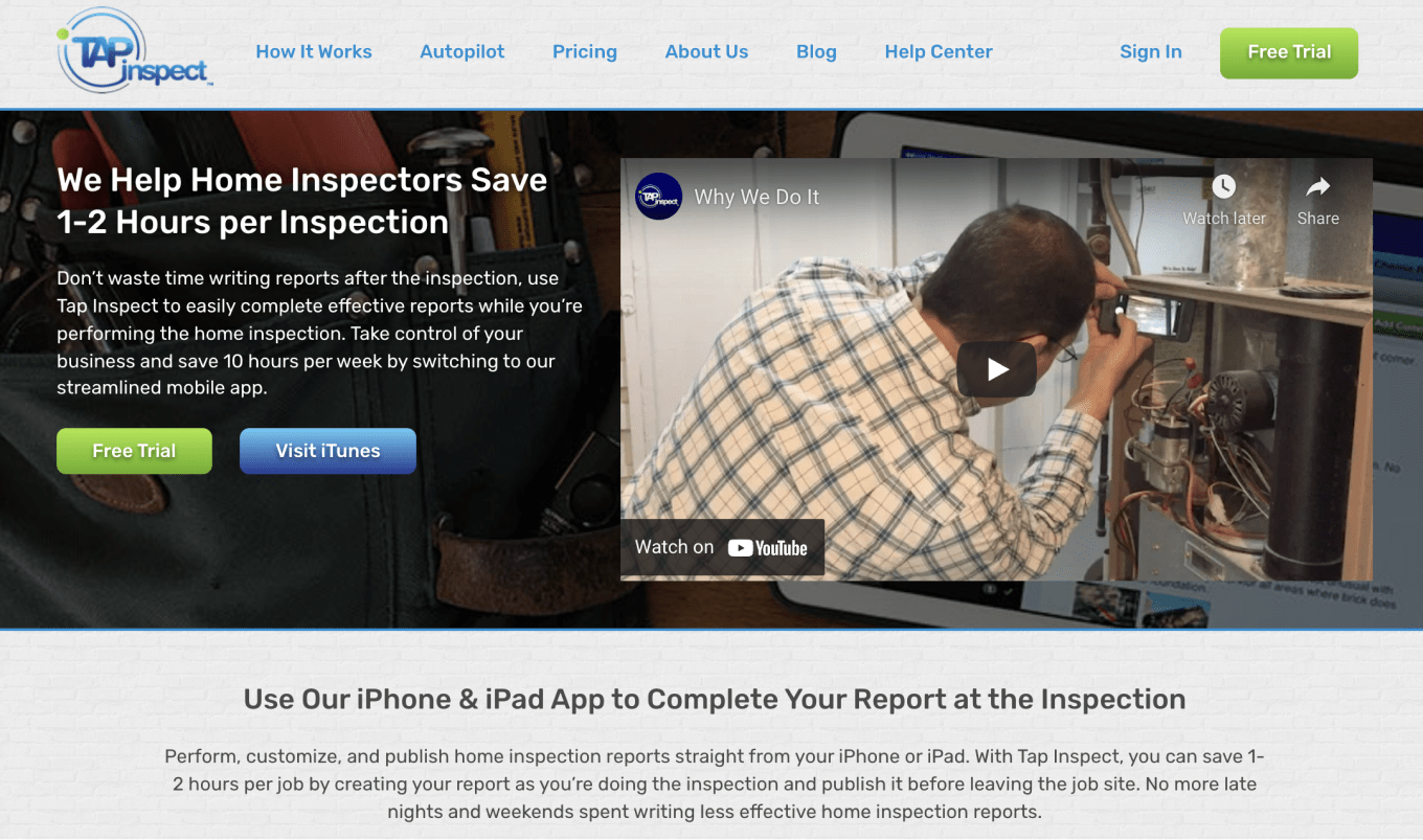 Tap Inspect