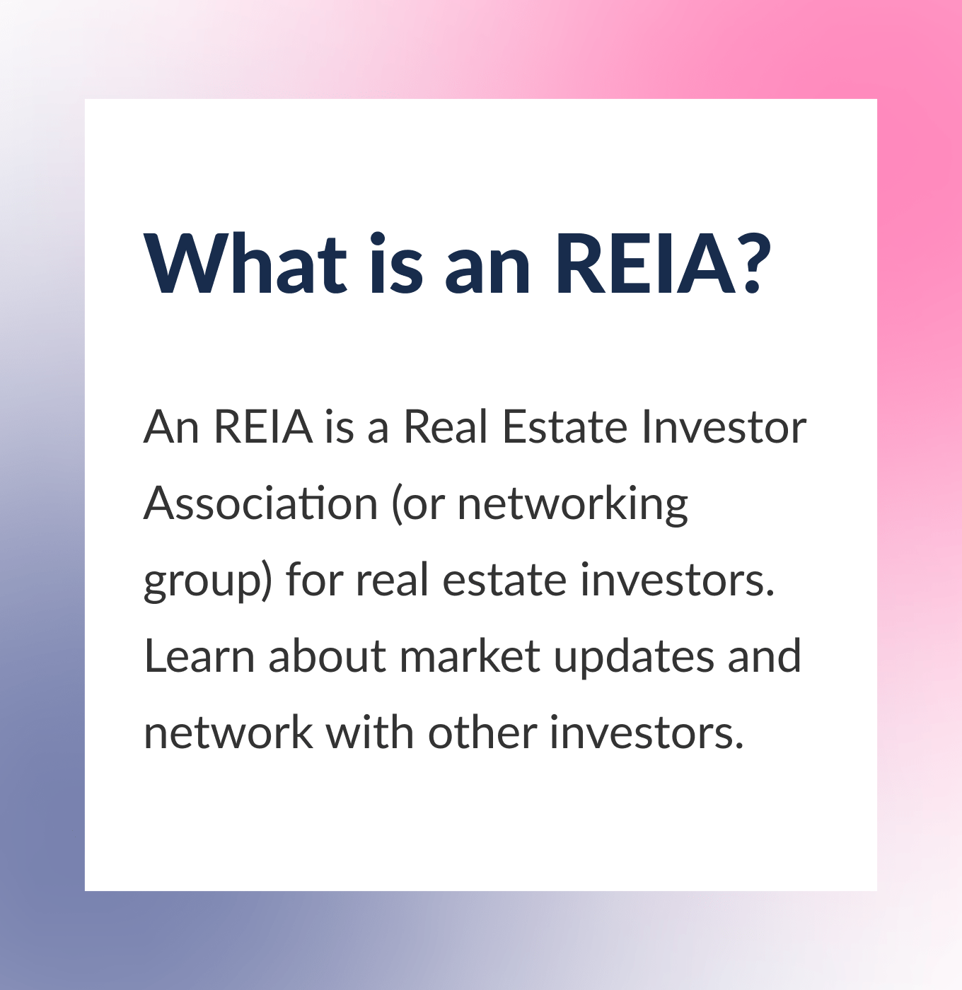 what is an REIA?