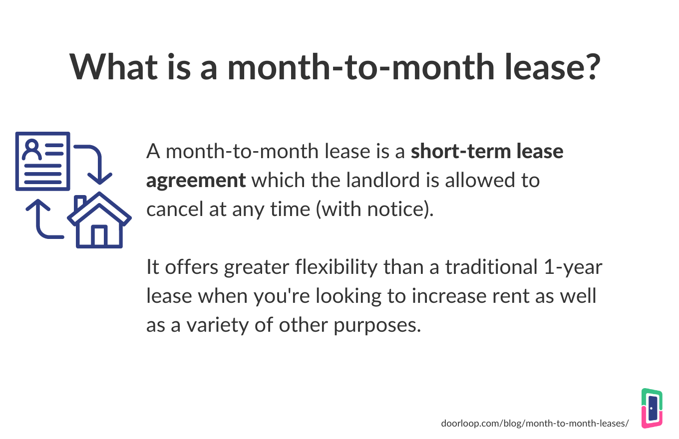 What is a month to month lease
